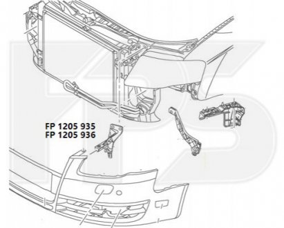 Кріплення бампера FPS Forma Parts System FP 1205 935