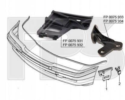 Кріплення бампера FPS Forma Parts System FP 0075 933