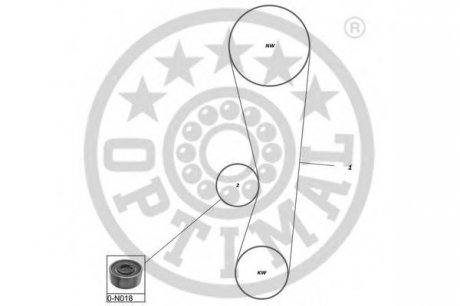 Комплект ремня ГРМ OPTIMAL SK1248