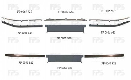 Накладка бампера FPS Forma Parts System FP 0065 926