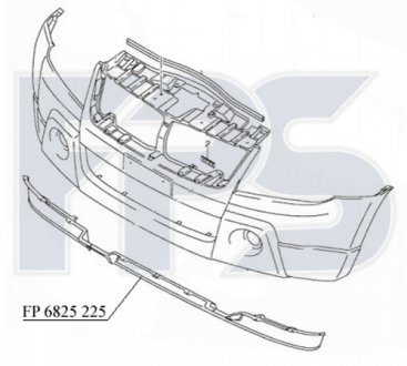 Спойлер бампера FPS Forma Parts System FP 6825 225