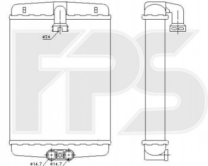 Радиатор пічки FPS Forma Parts System FP 46 N124
