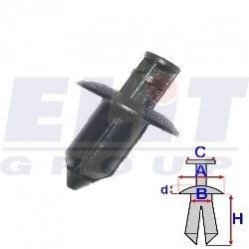 Дюбель воздухозаборника (к-т:10 шт) размер:A = 17mm/B = 7,7mm/C = 5,9mm/d = 2,7mm/H = 16,7mm ELIT R B24649 (фото 1)