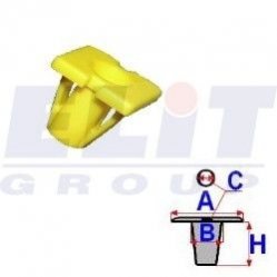 Втулка боковых молдингов (к-т:10 шт) размер:A = 12,7mm/B = 10,mm/C = 5,3mm/H = 10mm ELIT R C50235