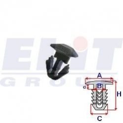 Клипса уплотнителя (к-т:10 шт) размер:A = 12mm/B = 4,9mm/C = 7,6mm/H = 10,4mm ELIT R C40843