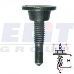 Болт бампера (к-т:5 шт) размер:A = 17,2mm/B = 5,2mm/C = 5,7mm/H = 28,3mm ELIT R 45807