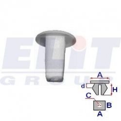 Втулка багажника (к-т:10 шт) размер:A = 16.1mm/C = 3.9mm/H = 17.2mm ELIT R B14695 (фото 1)