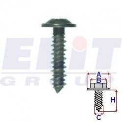 Винт салона (к-т:10 шт) размер:A = 8,6mm/B = 6,6mm/C = 4mm/H = 20mm ELIT R 45087 (фото 1)