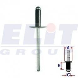 Заклепка салона (к-т:10 шт) размер:A = 11,8mm/C = 3,8mm/H = 16,8mm ELIT R 57051