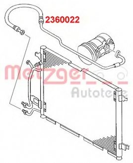 Шланг гумовий,комбінований, з фітингами METZGER 2360022