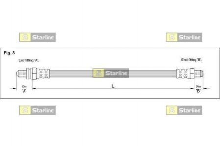 Тормозной шланг STARLINE STAR LINE HA AC.1259