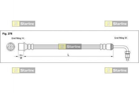 Тормозной шланг STARLINE STAR LINE HA CE.1251