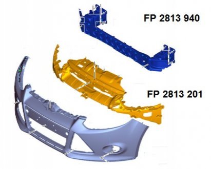 Шина бампера FPS Forma Parts System FP 2813 940-P