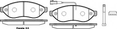 Комплект тормозных колодок, дисковый тормоз WOKING P1337301 (фото 1)