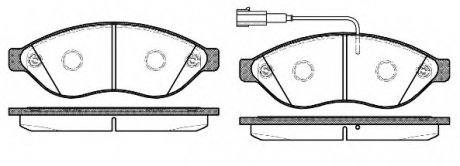 Комплект тормозных колодок, дисковый тормоз WOKING P1337312 (фото 1)