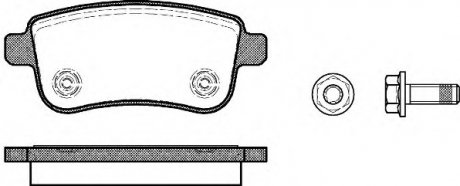 Комплект тормозных колодок, дисковый тормоз WOKING P1287300 (фото 1)
