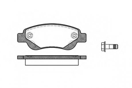 Комплект тормозных колодок, дисковый тормоз WOKING P1077300 (фото 1)