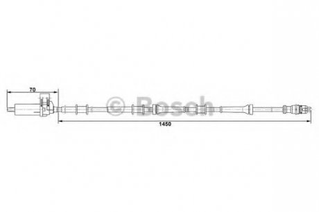 Датчик, частота вращения колеса BOSCH 0265006689