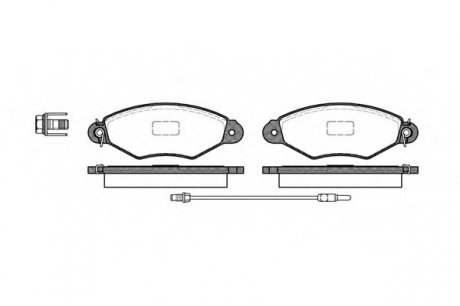 Комплект тормозных колодок, дисковый тормоз WOKING P743301