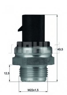 Термовыключатель, вентилятор радиатора MAHLE TSW12D