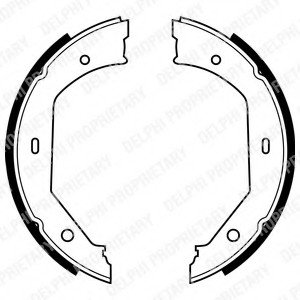 Комплект тормозных колодок, стояночная тормозная система Delphi LS1857