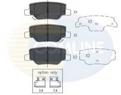 Комплект тормозных колодок, дисковый тормоз COMLINE CBP36010 (фото 1)