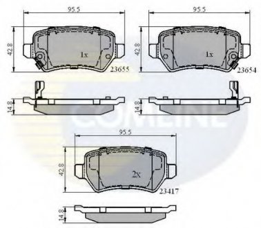 Комплект тормозных колодок, дисковый тормоз COMLINE CBP31551 (фото 1)
