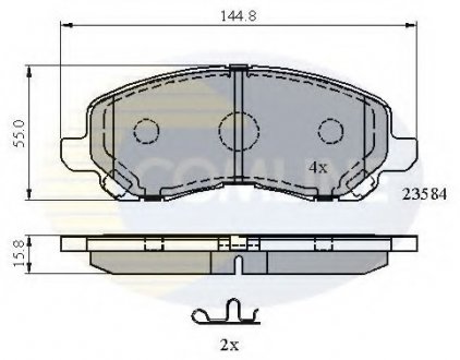 Комплект тормозных колодок, дисковый тормоз COMLINE CBP31256