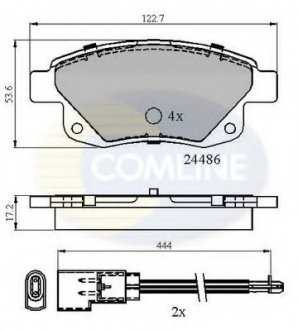 Комплект тормозных колодок, дисковый тормоз COMLINE CBP21554 (фото 1)