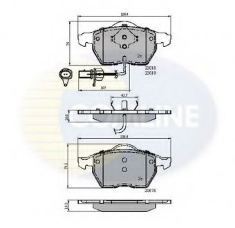 Комплект тормозных колодок, дисковый тормоз COMLINE CBP11542 (фото 1)