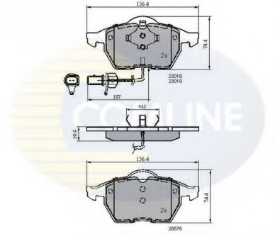 Комплект тормозных колодок, дисковый тормоз COMLINE CBP11025 (фото 1)