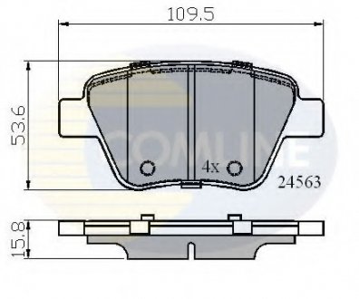 Комплект тормозных колодок, дисковый тормоз COMLINE CBP02022