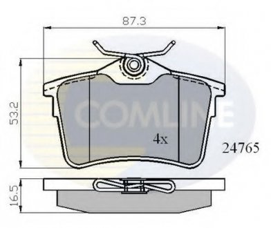 Комплект тормозных колодок, дисковый тормоз COMLINE CBP01797 (фото 1)