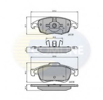 Комплект тормозных колодок, дисковый тормоз COMLINE CBP01719 (фото 1)