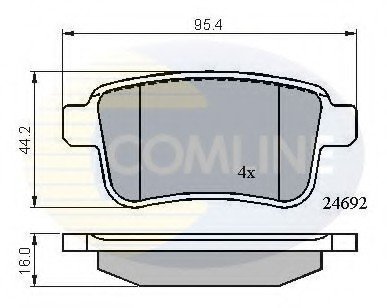 Комплект тормозных колодок, дисковый тормоз COMLINE CBP01715 (фото 1)