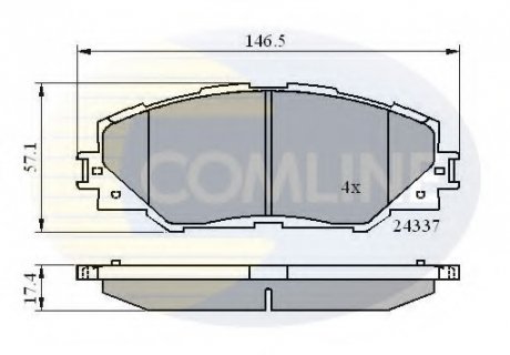 Комплект тормозных колодок, дисковый тормоз COMLINE CBP01625 (фото 1)