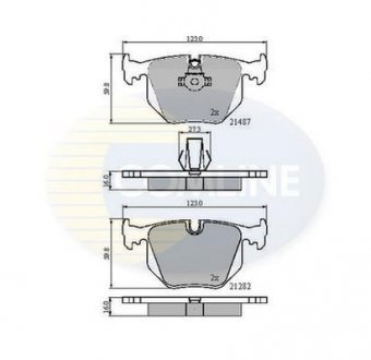 Комплект тормозных колодок, дисковый тормоз COMLINE CBP01547