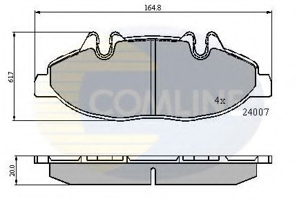 Комплект тормозных колодок, дисковый тормоз COMLINE CBP01305 (фото 1)