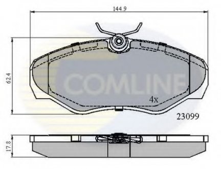 Комплект тормозных колодок, дисковый тормоз COMLINE CBP01127 (фото 1)