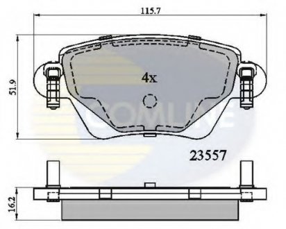 Комплект тормозных колодок, дисковый тормоз COMLINE CBP01114 (фото 1)