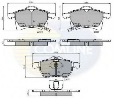 Комплект тормозных колодок, дисковый тормоз COMLINE CBP3583