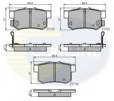 Комплект тормозных колодок, дисковый тормоз COMLINE CBP3445 (фото 1)