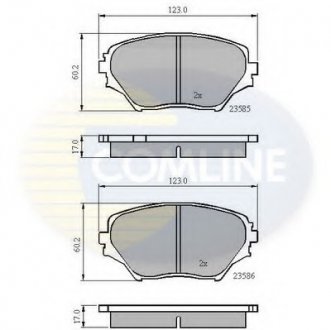 Комплект тормозных колодок, дисковый тормоз COMLINE CBP0944 (фото 1)