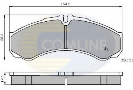 Комплект тормозных колодок, дисковый тормоз COMLINE CBP0931