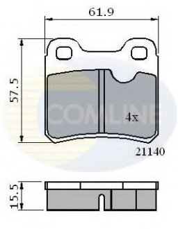 Комплект тормозных колодок, дисковый тормоз COMLINE CBP0117 (фото 1)