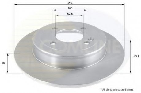 Тормозной диск COMLINE ADC2419 (фото 1)