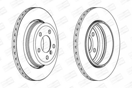 Гальмівний диск задн. BMW X3 (E83) 04-11 Champion 562327CH1