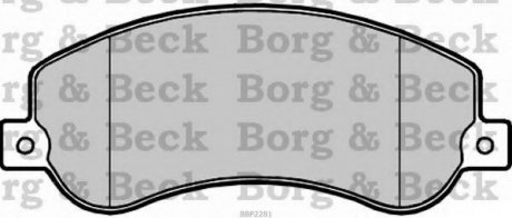 Комплект тормозных колодок, дисковый тормоз Borg & Beck BBP2281 (фото 1)