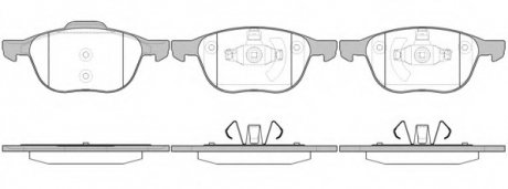 Комплект тормозных колодок, дисковый тормоз WOKING P1182300