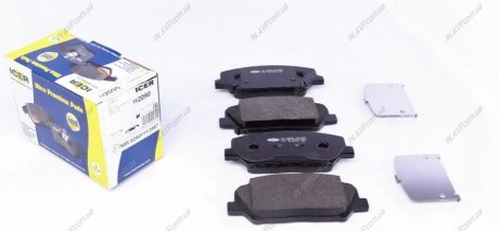 Комплект тормозных колодок, дисковый тормоз ICER Brakes 182090 (фото 1)